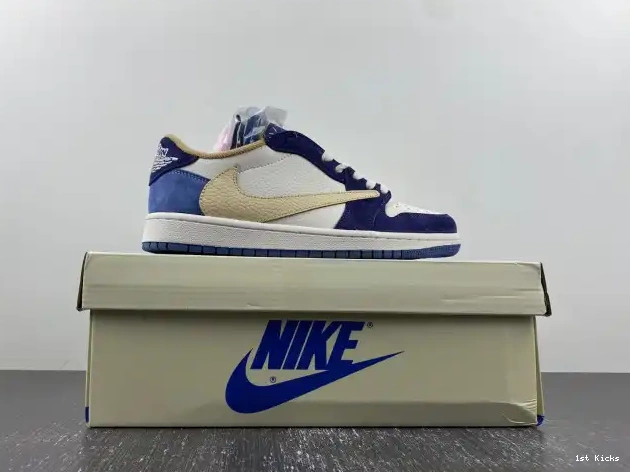 1st Kicks SCOTT DM7866-808 X TRAVIS CUSTOM AIR 1 JORDAN 0615